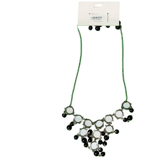 Black & White Chevron Necklace & Earrings Set By Icon Collection - Picture 9 of 16